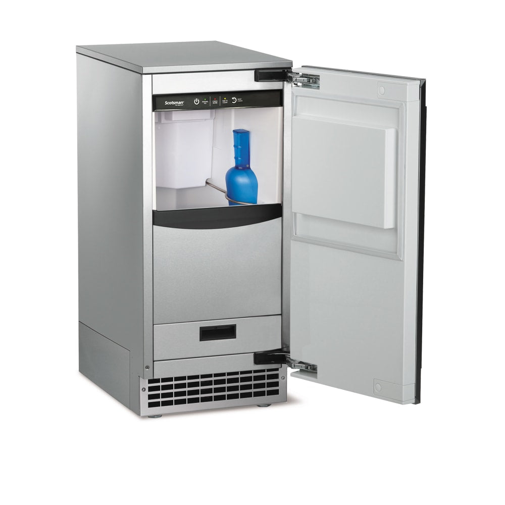 SCOTSMAN - Outdoor Approved Automatic nugget ice machine gravity grain 60 lbs/day. Stainless Steet front