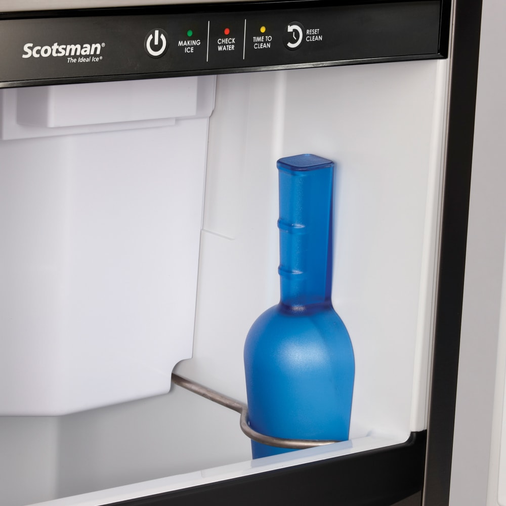 SCOTSMAN - Outdoor Approved Automatic nugget ice machine gravity grain 60 lbs/day. Stainless Steet front
