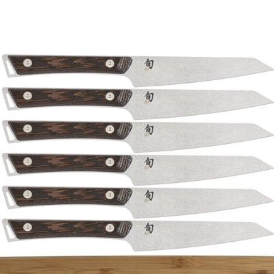 SHUN - Juego de Cuchillos para Carne Kanso de 6 Piezas