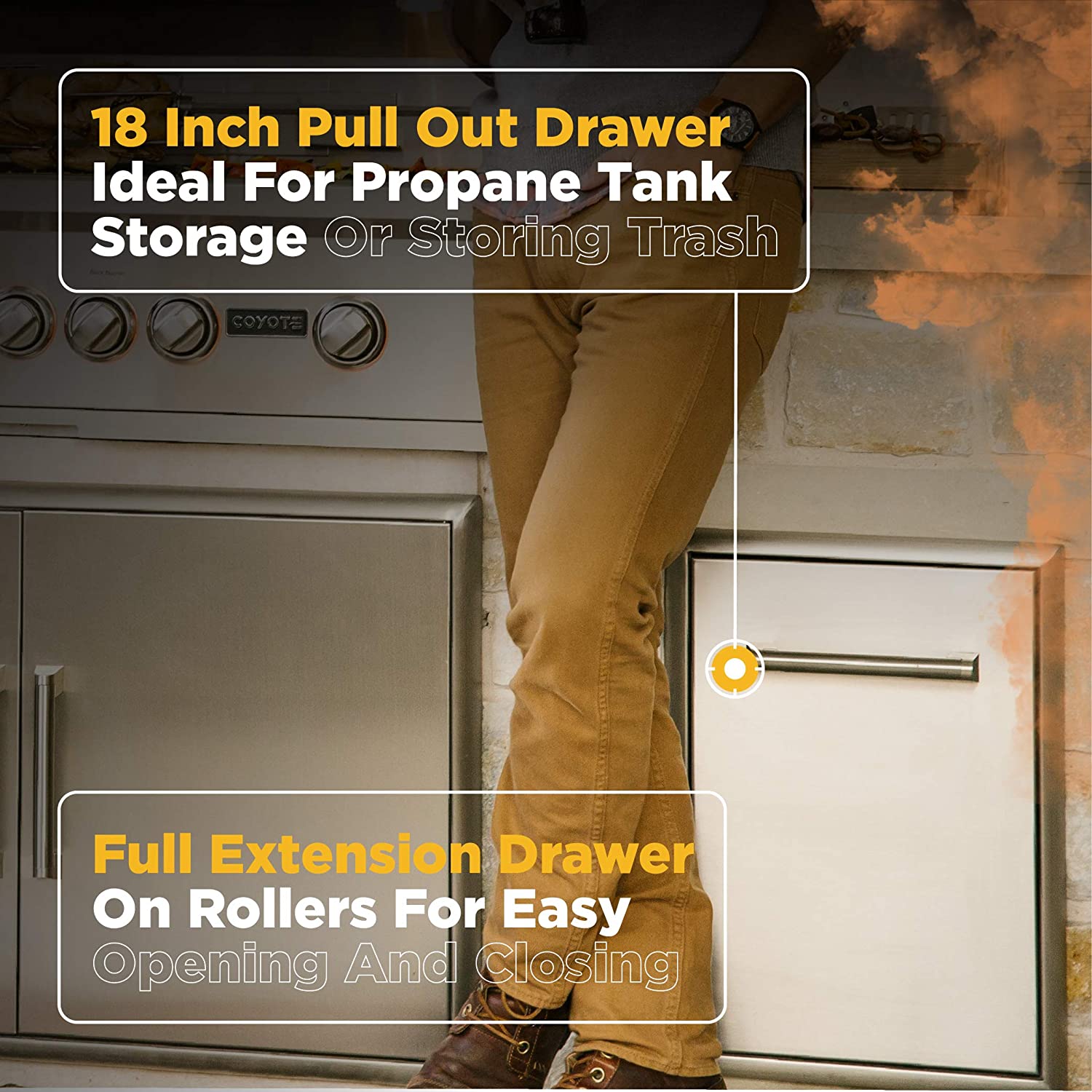 COYOTE - Cajón extraíble 16" (Basura o tanque de LP) image 2