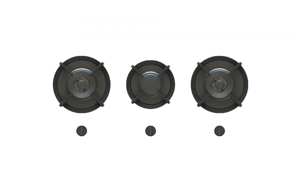 PITT - Cooking Systems CUSIN 36 Gas Cooktop with 3 Brass Burners