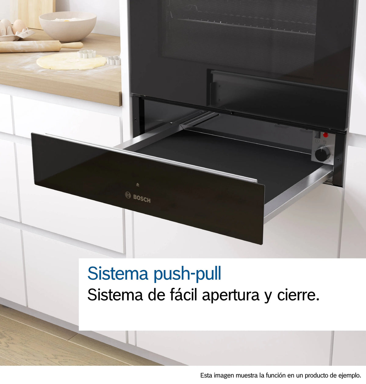 BOSCH - 60cm Gaveta  Calentadora, Empotrable, 14cmde altura. Serie 8, Negro