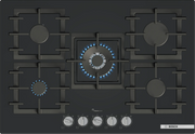 BOSCH - 75 cms Gas Cooktop, Serie 6 Anafe, Black, 220-240V/50-60Hz