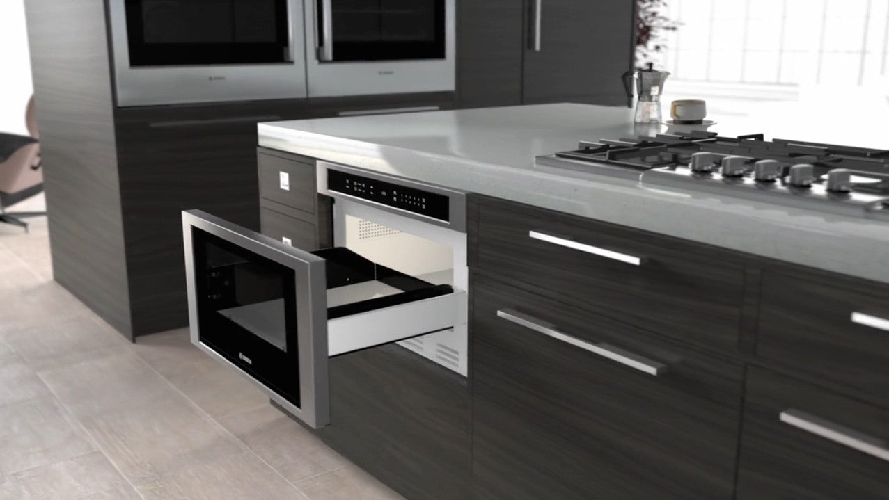 BOSCH - Microondas de cajón de 24", Serie 800, acero inoxidable image 1