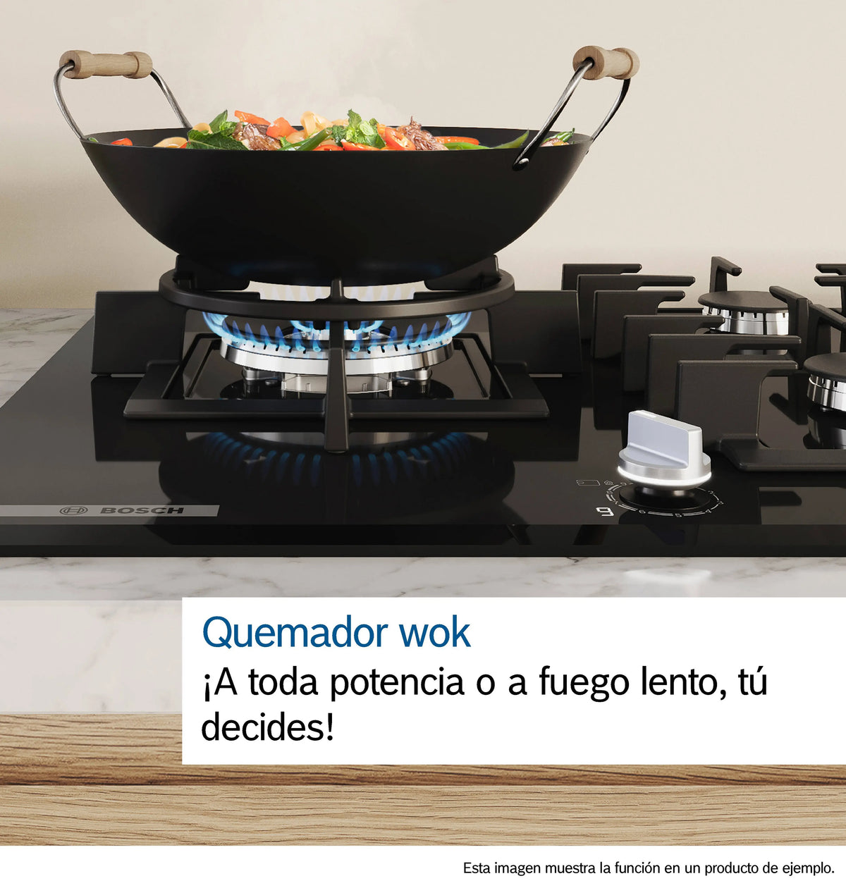 BOSCH - 75 cms Gas Cooktop, Serie 6 Anafe, Black, 220-240V/50-60Hz