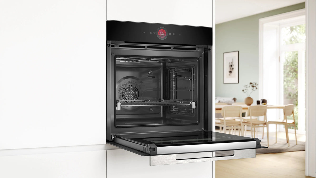 BOSCH -60cm Horno Multifunción, Empotrable,60x60 cm. Serie 8, Negro. TFT-touch display, Air Fry.