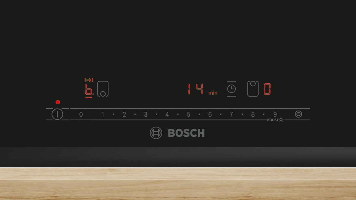 BOSCH - 30cm Placa Dominó Eléctrica, integrable, 2 zonas de cocción. Serie 6, con perfiles, Vitrocerámica-Negro