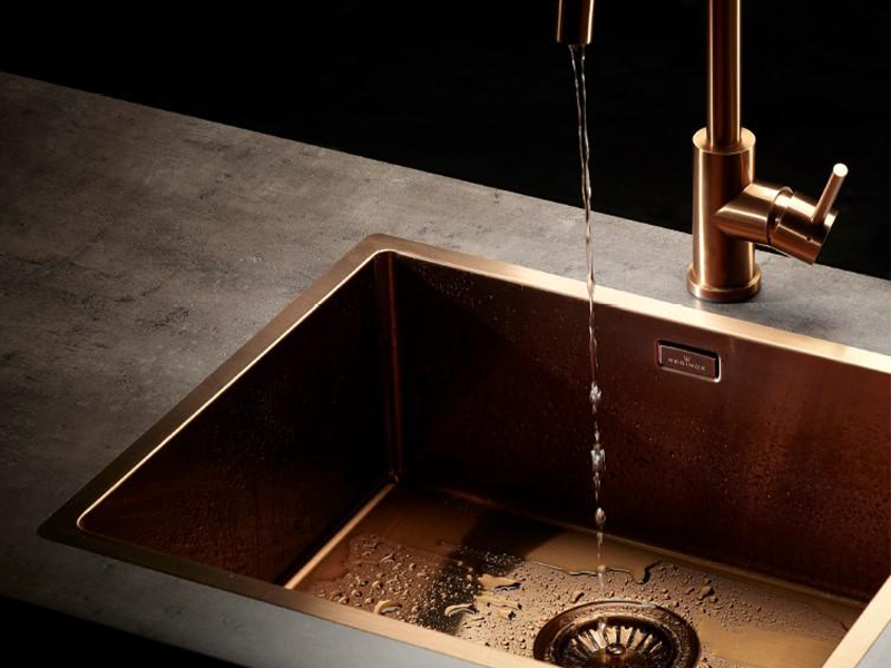 SMEG - Fregadero Bajo Cubierta Serie Mira de 71 cm - COPPERINOX image 2