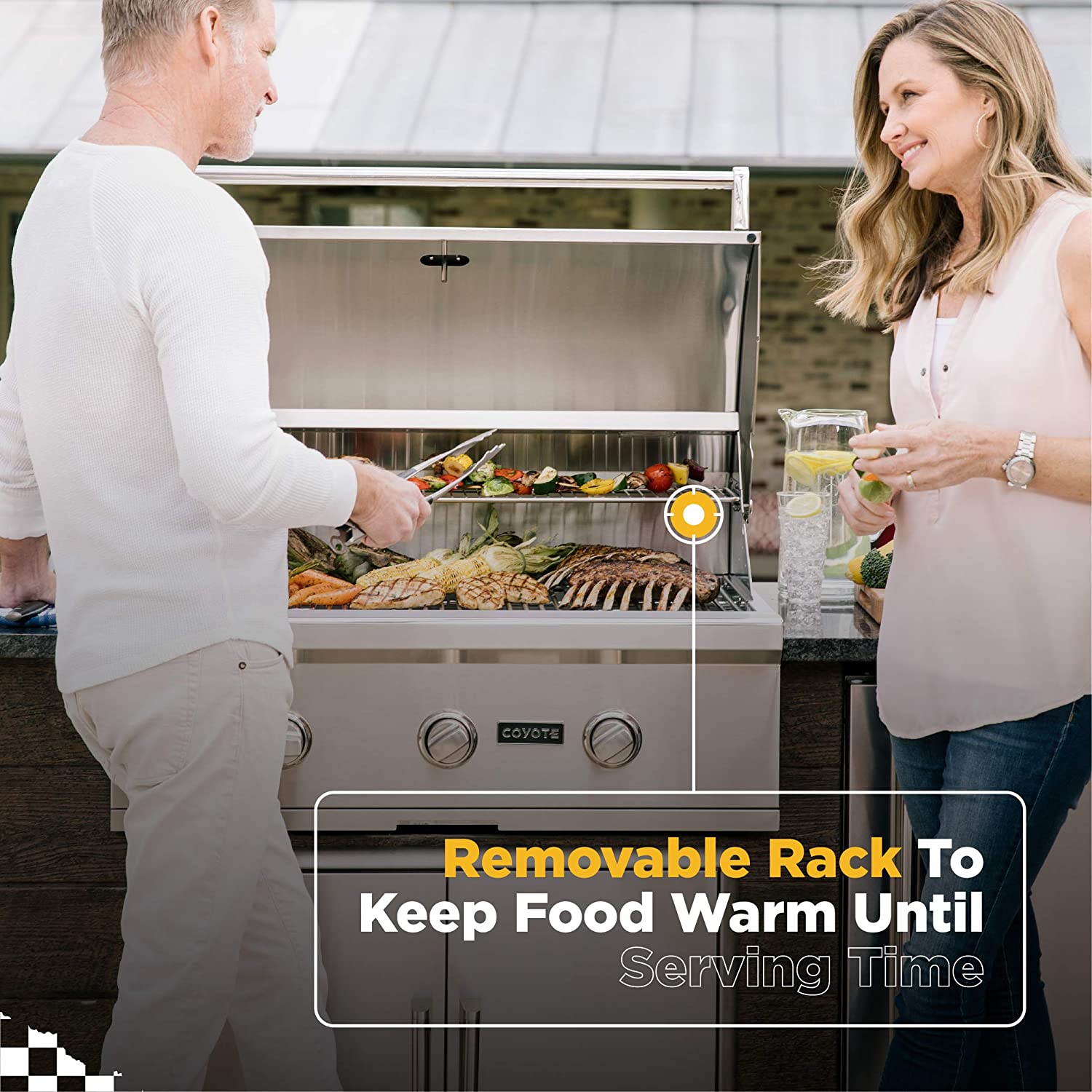 COYOTE - Parrilla de gas empotrada serie C, LP, acero inoxidable, 34" image 5