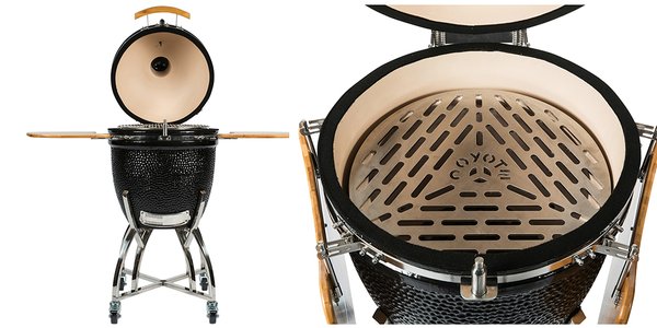 Ahumador Asado con Soporte y Estantes Laterales