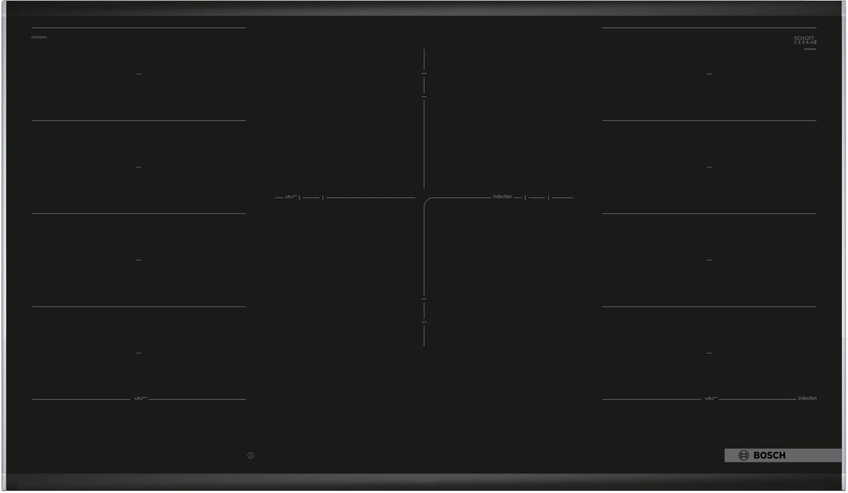 BOSCH - 90cm Induction Ceramic Cooktop, Series 8, Black - 220-240V-50/60Hz