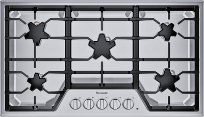 THERMADOR - 36" Masterpiece 5 Burner Gas Cooktop, XLO