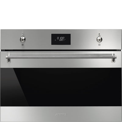 Horno Microondas Compacto con Parrilla Smeg Serie Clásica de 60 cm - Acero inoxidable