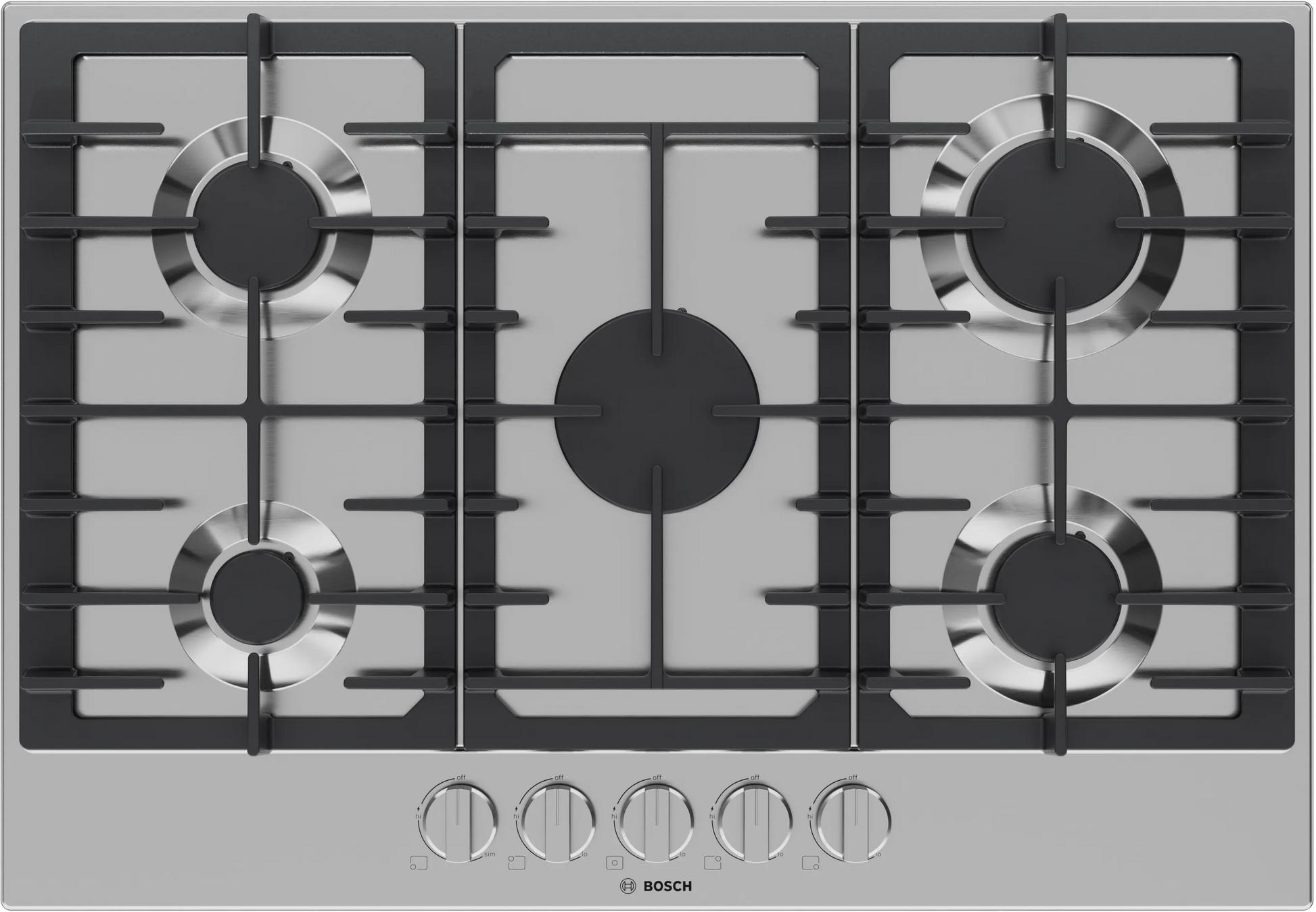 BOSCH - Placa de Gas 30" Serie 300 - 5 Quemadores, Acero inoxidable image 1