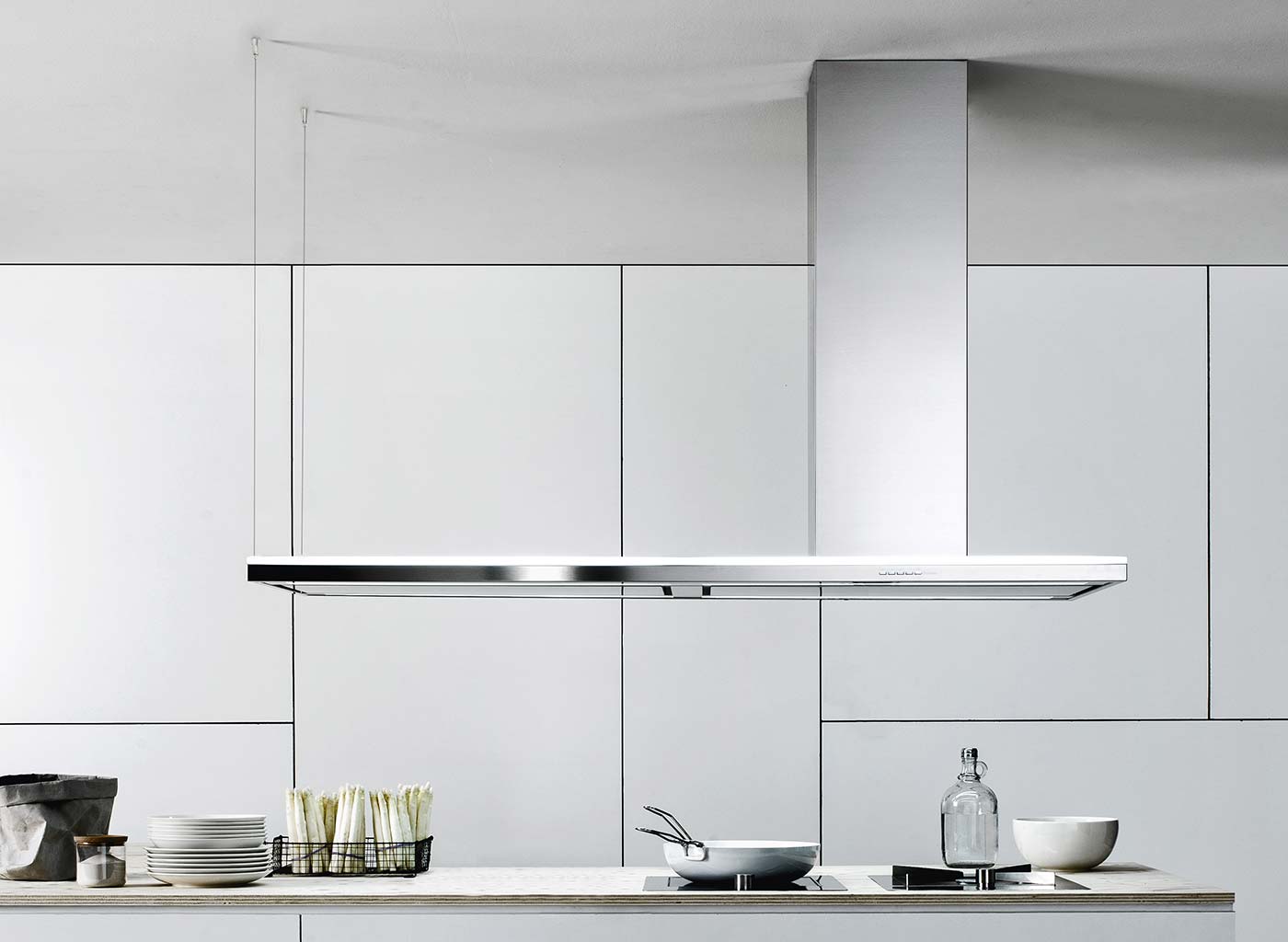 FALMEC - Campana de Isla Lumen 70" Colección Design, 500 CFM, Ducto Izquierdo image 1