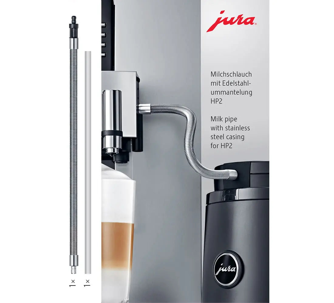 JURA - Milk pipe with stainless steel sheathing for HP2