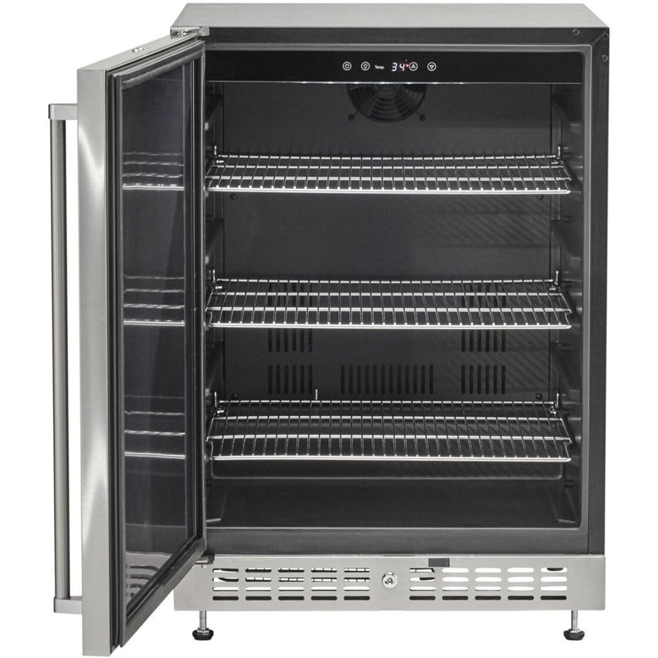 COYOTE - 24" Outdoor Refrigerator, Reversable Hinge, 120V/60Hz