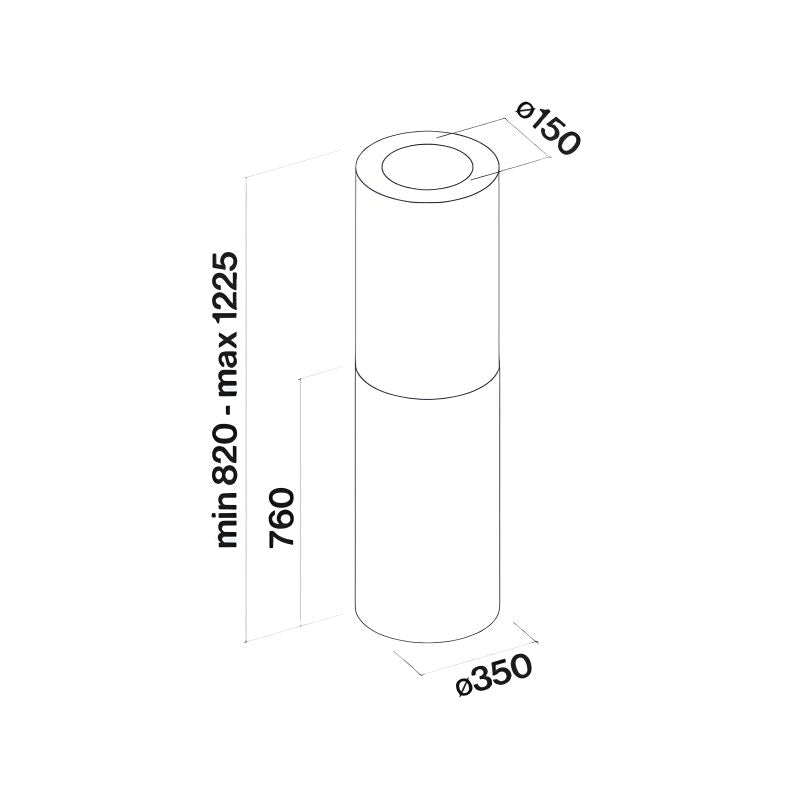 FALMEC - COOKER HOOD POLAR EVO ISOLA/ISLAND 35 EU STAINLESS STEEL 220-240V ~ 50-60Hz 800 m3/h