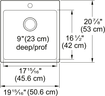 KINDRED - Fregadero de Montaje Superior de una Sola Cubeta - BROOKMORE image 2