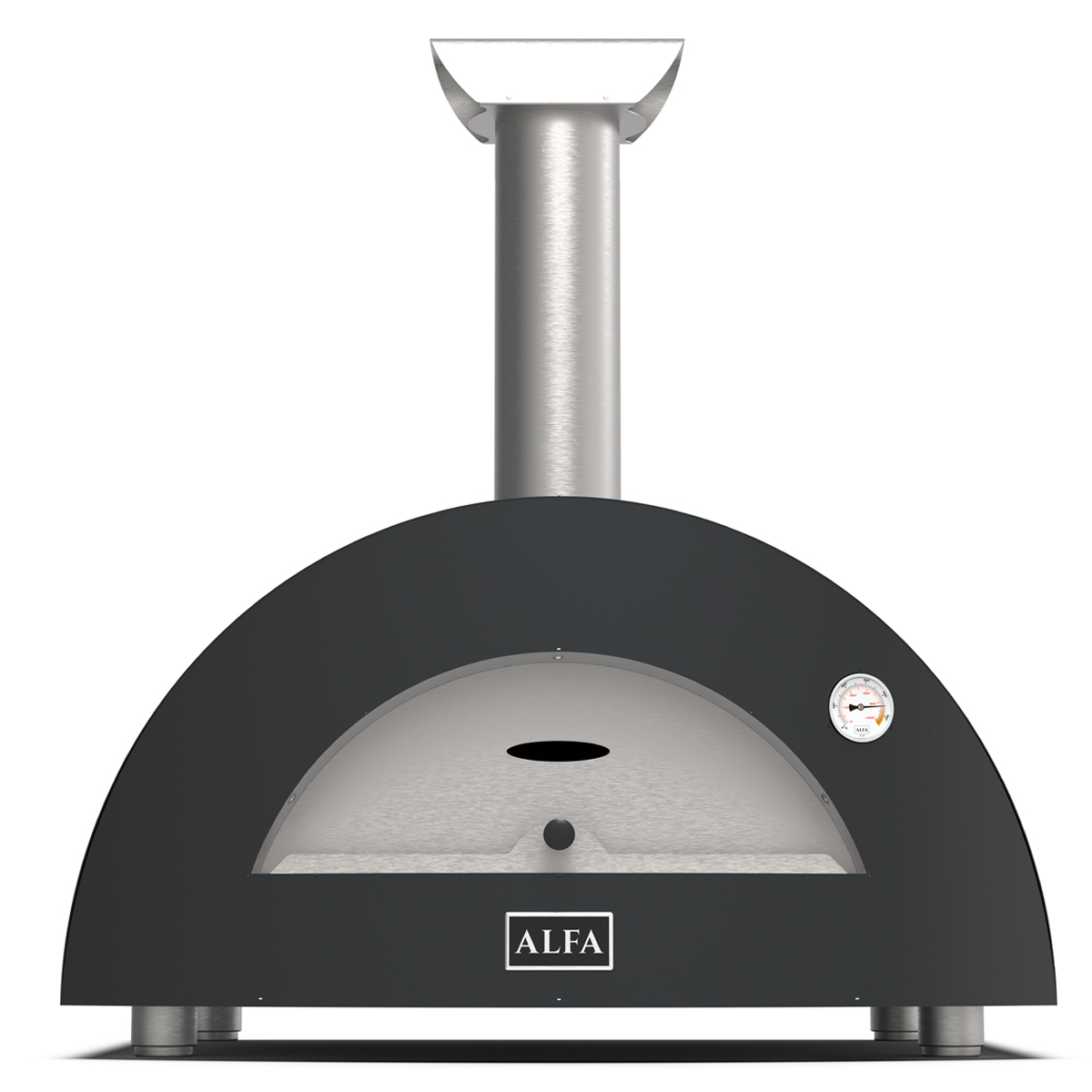 ALFA - Moderno 2 Pizza Oven - Gas LP or Hybrid (Hybrid Kit Sold Separately) - Ardesia Grey