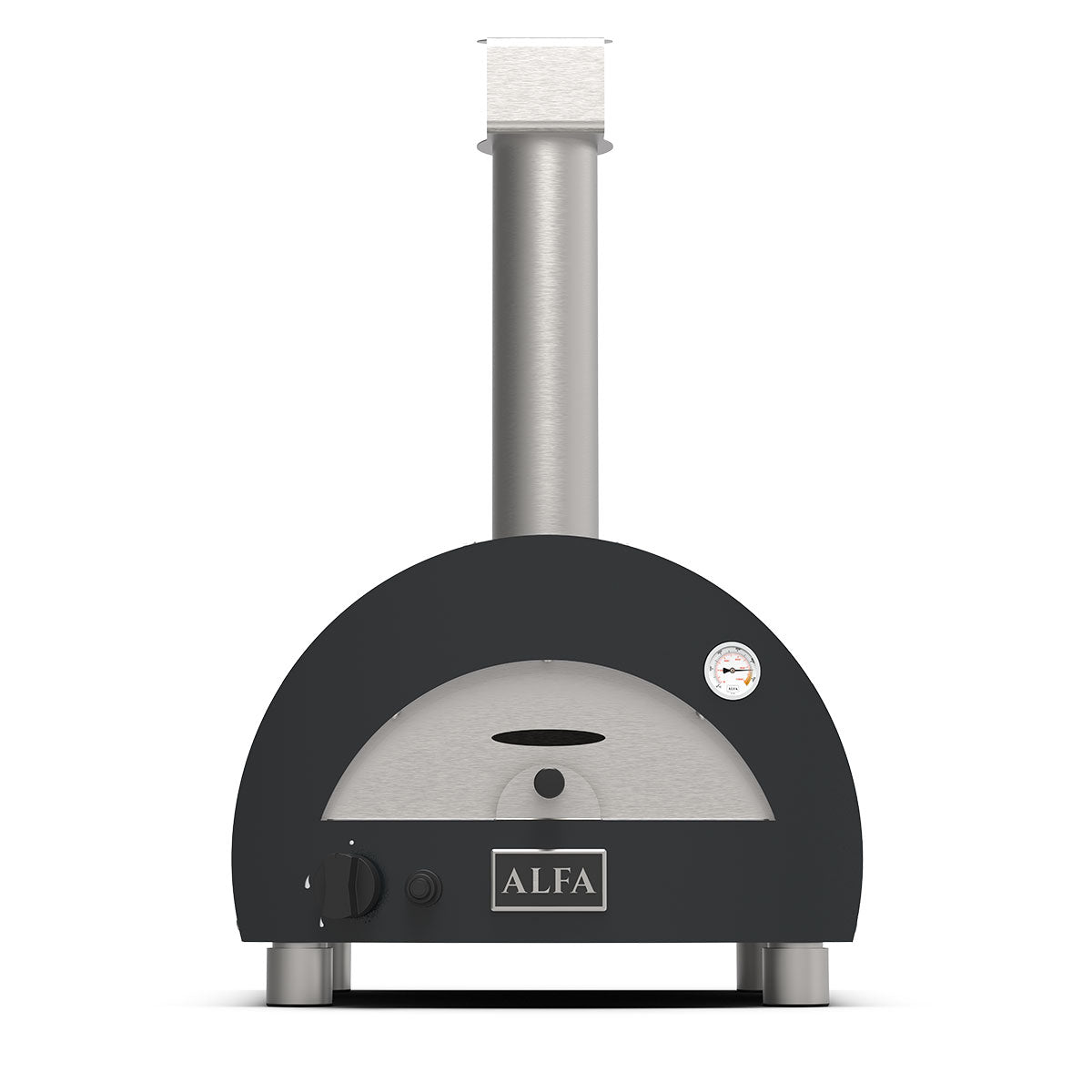 ALFA - Moderno 1 Pizza Oven - Gas LP or Hybrid (Hybrid Kit Sold Separately) - Ardesia Grey